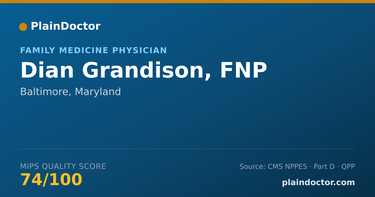 Shareable card for Dian Grandison, FNP - Family Medicine Physician, Baltimore, MD