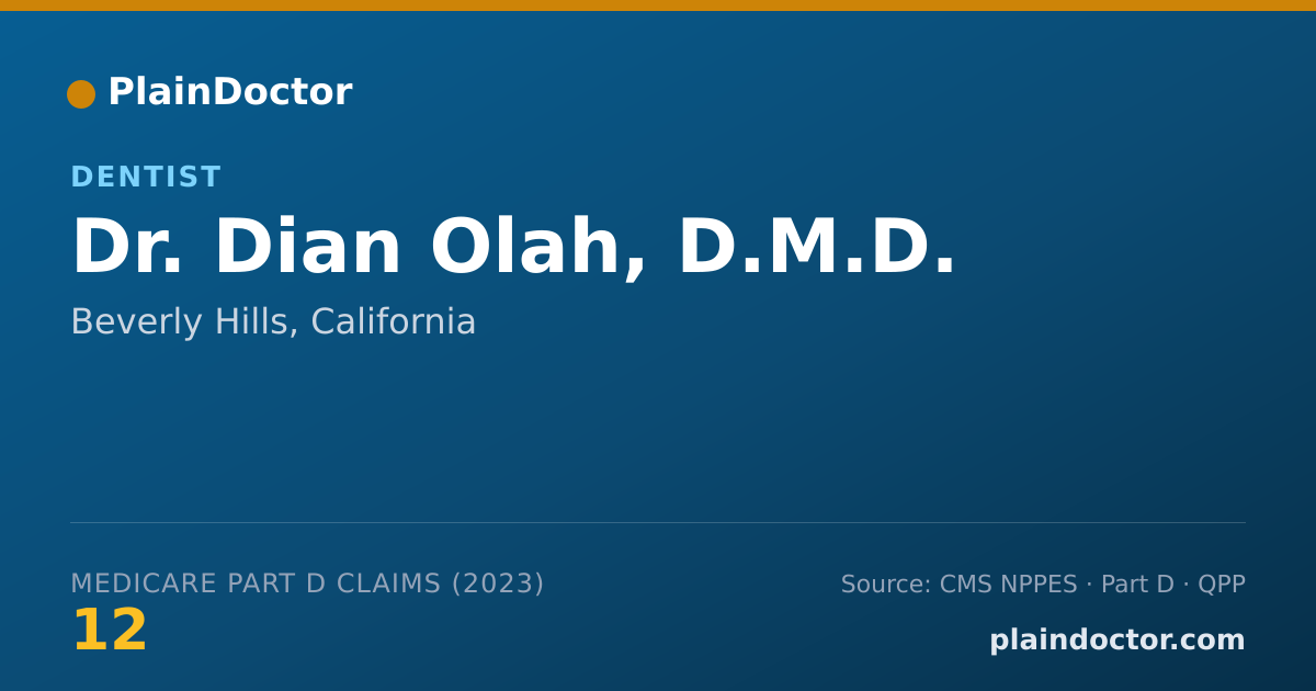 Shareable card for Dian Olah, D.M.D. - Dentist, Beverly Hills, CA