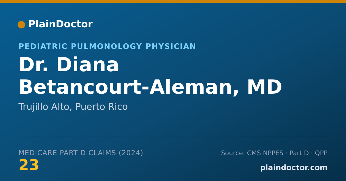 Shareable card for Diana Betancourt-Aleman, MD - Pediatric Pulmonology Physician, Trujillo Alto, PR