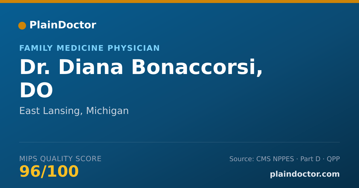 Shareable card for Diana Bonaccorsi, DO - Family Medicine Physician, East Lansing, MI