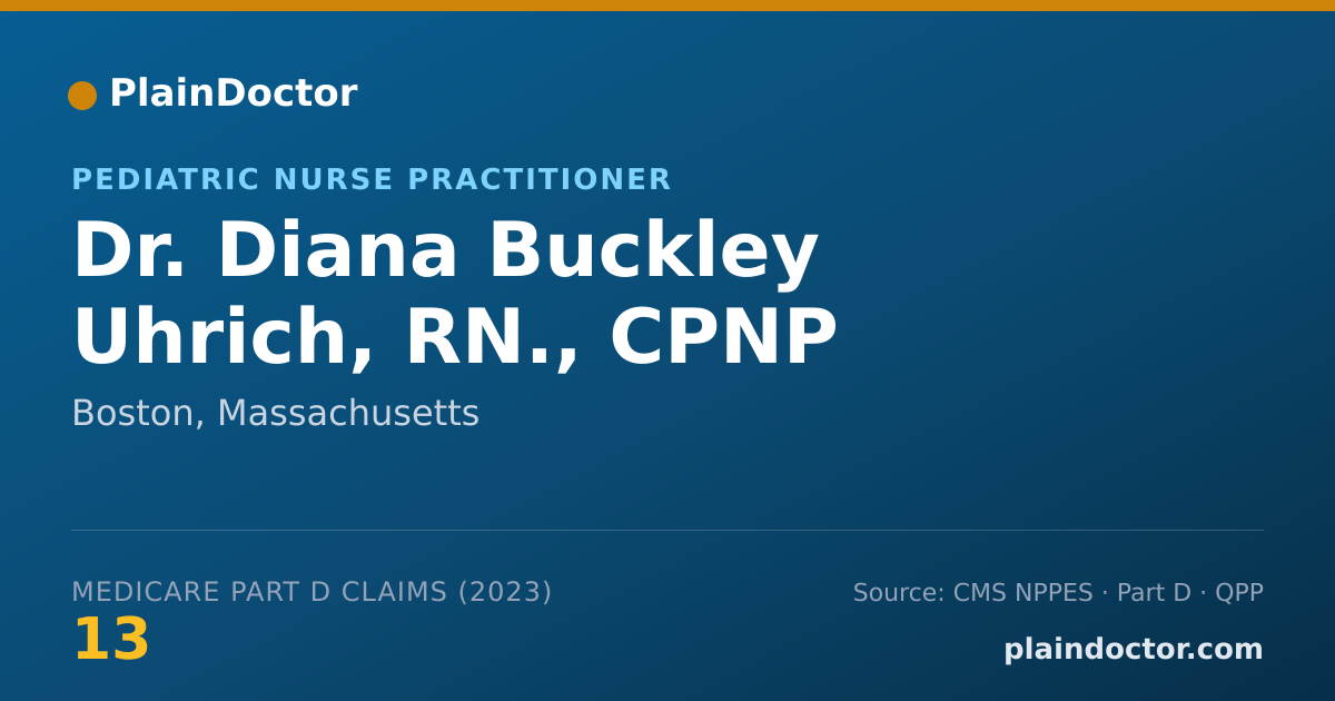 Shareable card for Diana Buckley Uhrich, RN., CPNP - Pediatric Nurse Practitioner, Boston, MA
