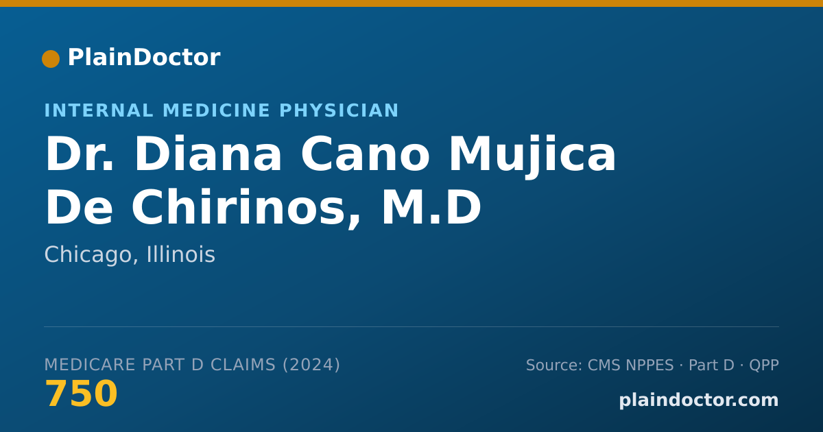 Shareable card for Diana Cano Mujica De Chirinos, M.D - Internal Medicine Physician, Chicago, IL