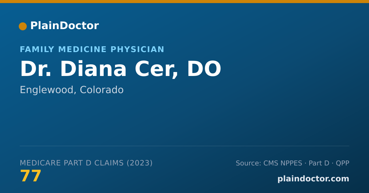 Shareable card for Diana Cer, DO - Family Medicine Physician, Englewood, CO