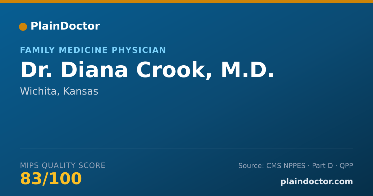 Shareable card for Diana Crook, M.D. - Family Medicine Physician, Wichita, KS