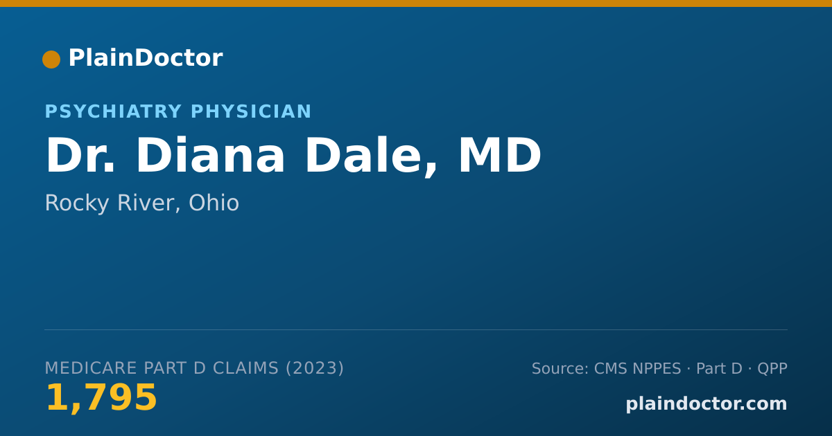 Shareable card for Diana Dale, MD - Psychiatry Physician, Rocky River, OH