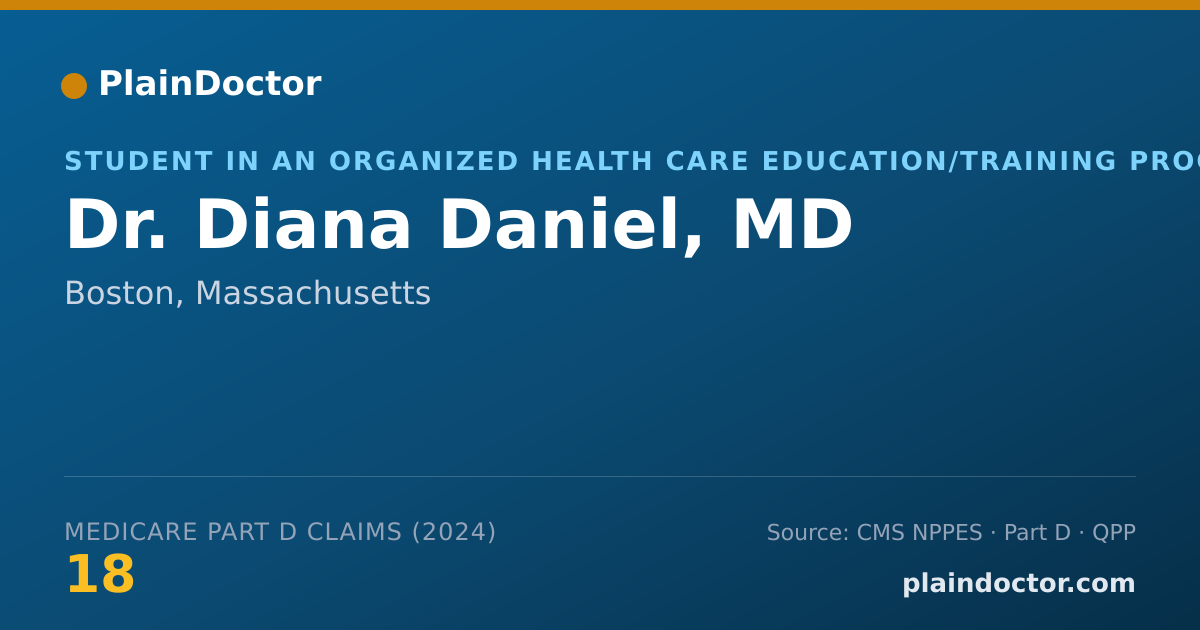 Shareable card for Diana Daniel, MD - Student in an Organized Health Care Education/Training Program, Boston, MA