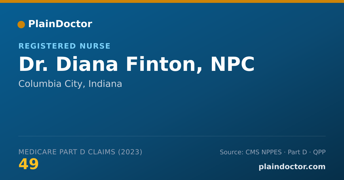Shareable card for Diana Finton, NPC - Registered Nurse, Columbia City, IN