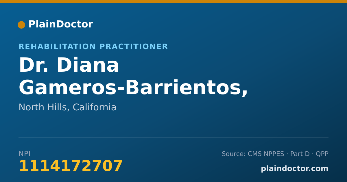 Shareable card for Diana Gameros-Barrientos, B.A. - Rehabilitation Practitioner, North Hills, CA