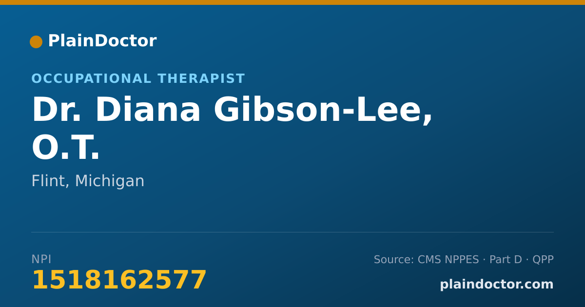 Shareable card for Diana Gibson-Lee, O.T. - Occupational Therapist, Flint, MI