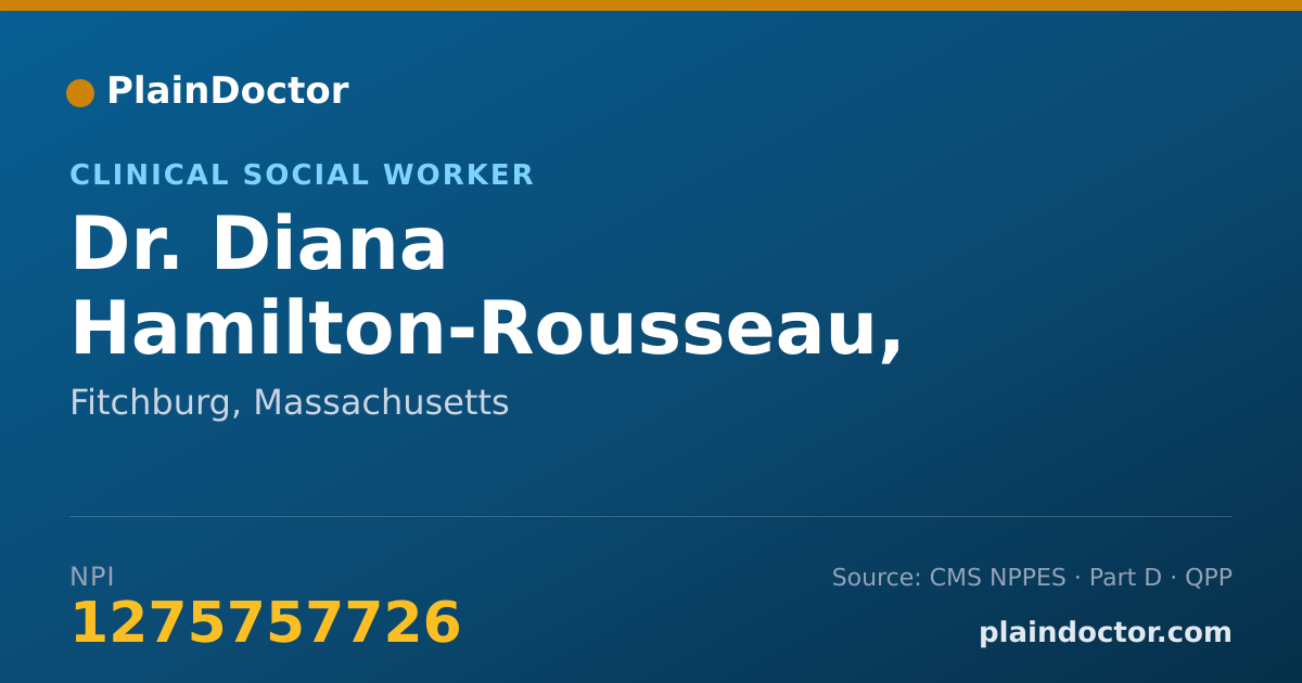 Shareable card for Diana Hamilton-Rousseau, MSW, LICSW - Clinical Social Worker, Fitchburg, MA