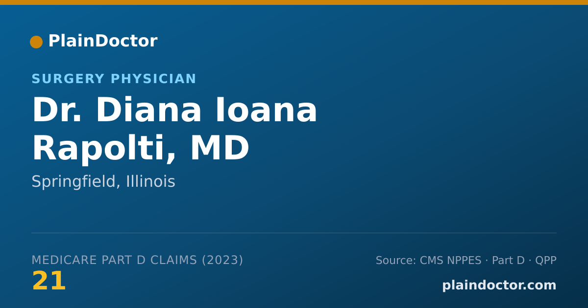 Shareable card for Diana Ioana Rapolti, MD - Surgery Physician, Springfield, IL