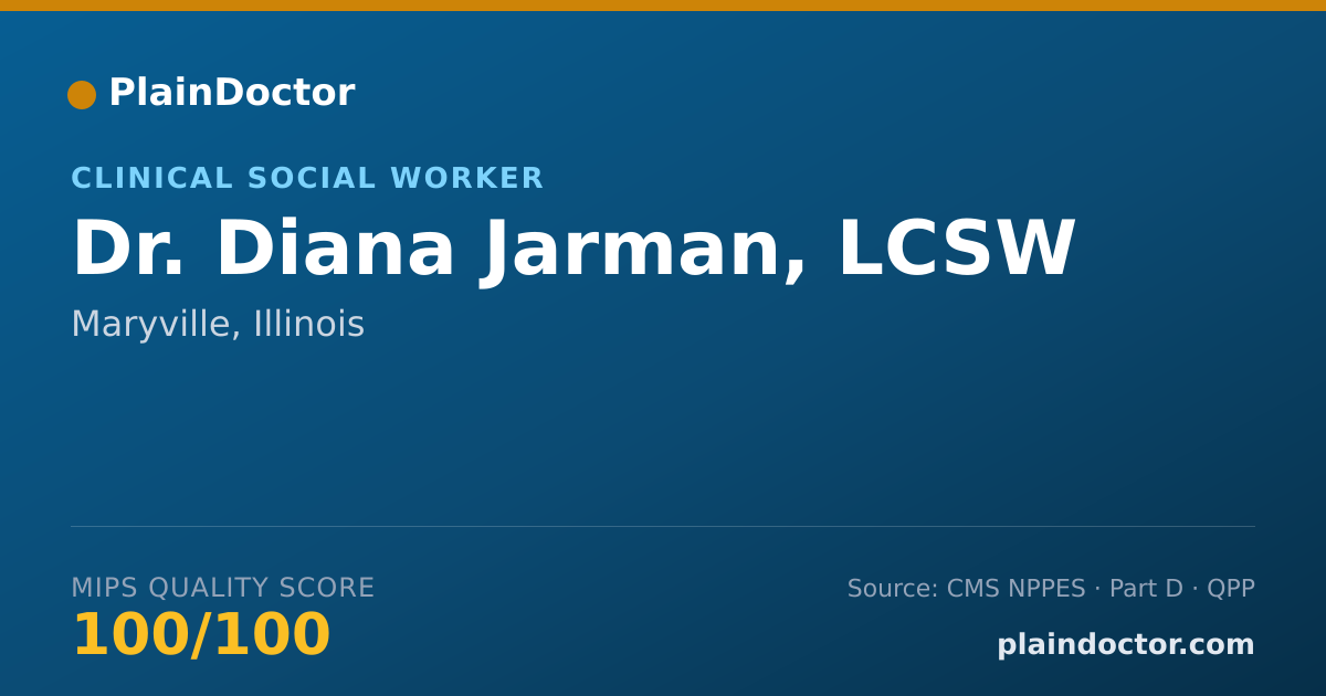 Shareable card for Diana Jarman, LCSW - Clinical Social Worker, Maryville, IL