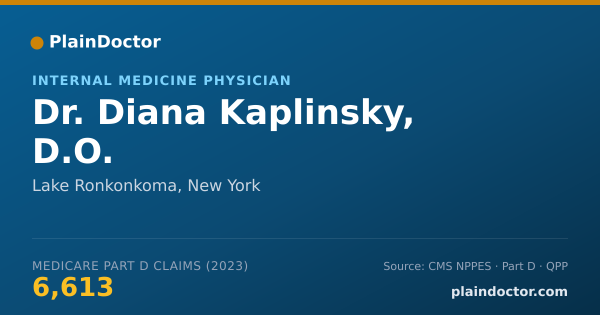 Shareable card for Diana Kaplinsky, D.O. - Internal Medicine Physician, Lake Ronkonkoma, NY