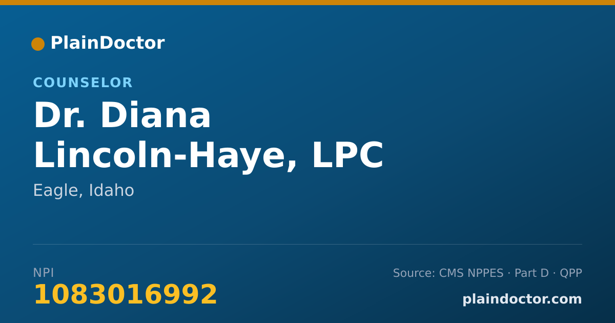 Shareable card for Diana Lincoln-Haye, LPC - Counselor, Eagle, ID