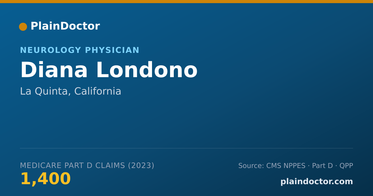 Shareable card for Diana Londono - Neurology Physician, La Quinta, CA