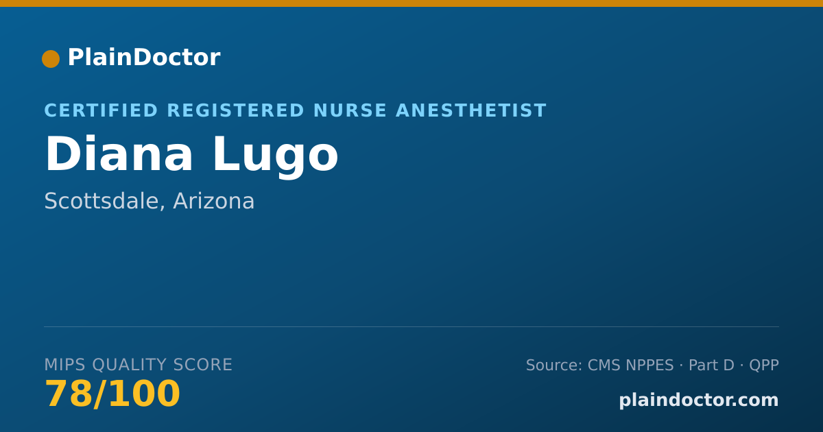 Shareable card for Diana Lugo - Certified Registered Nurse Anesthetist, Scottsdale, AZ