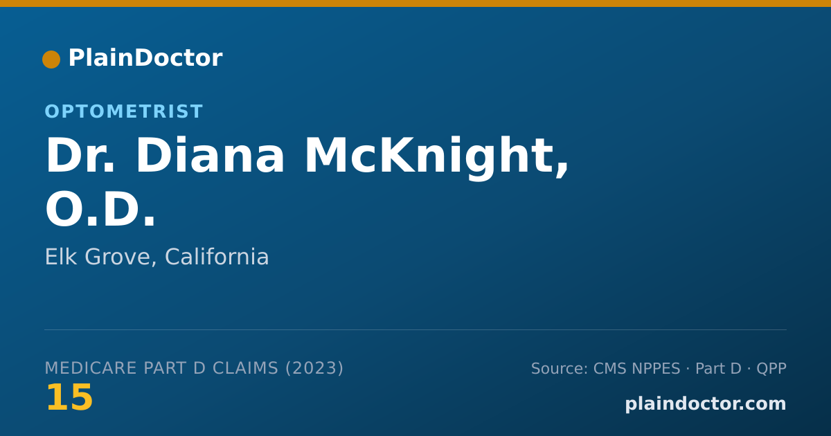 Shareable card for Diana McKnight, O.D. - Optometrist, Elk Grove, CA