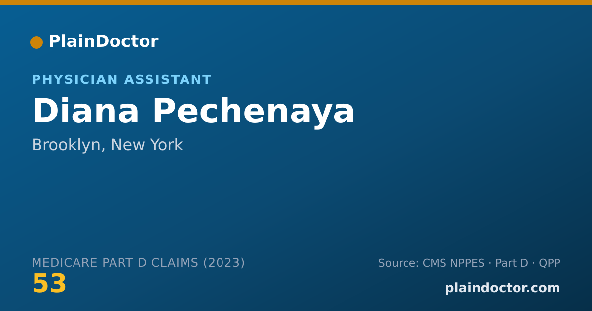 Shareable card for Diana Pechenaya - Physician Assistant, Brooklyn, NY