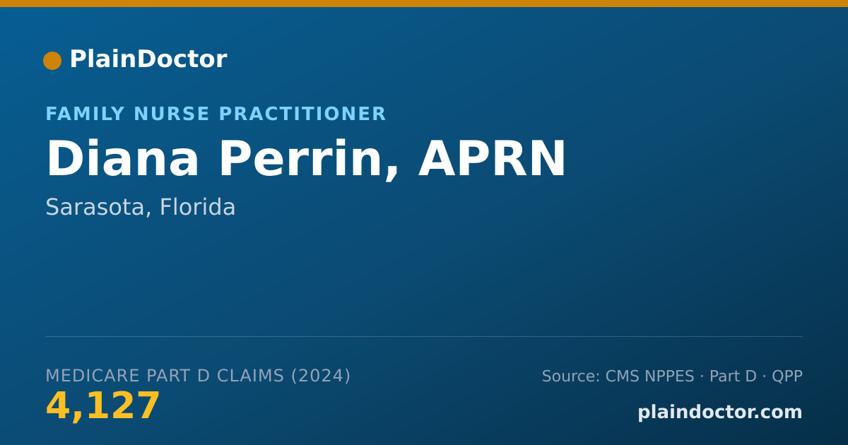 Shareable card for Diana Perrin, APRN - Nurse Practitioner, Sarasota, FL