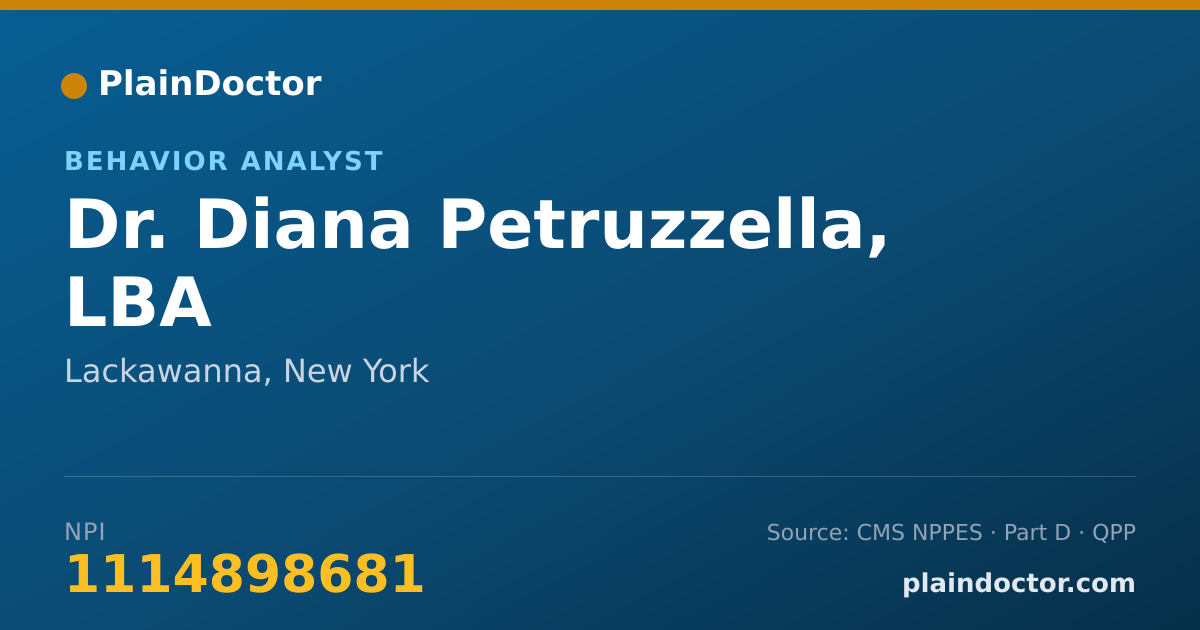 Shareable card for Diana Petruzzella, LBA - Behavior Analyst, Lackawanna, NY