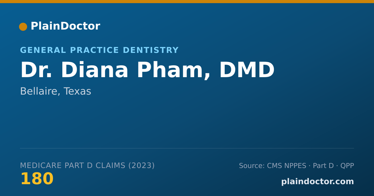 Shareable card for Diana Pham, DMD - General Practice Dentistry, Bellaire, TX