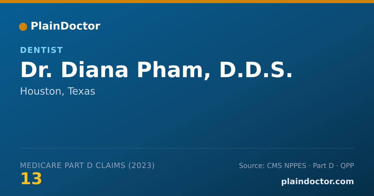 Shareable card for Diana Pham, D.D.S. - Dentist, Houston, TX