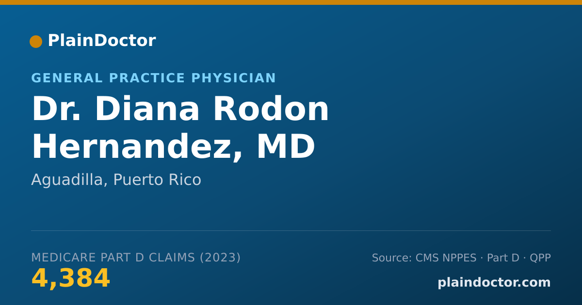 Shareable card for Diana Rodon Hernandez, MD - General Practice Physician, Aguadilla, PR