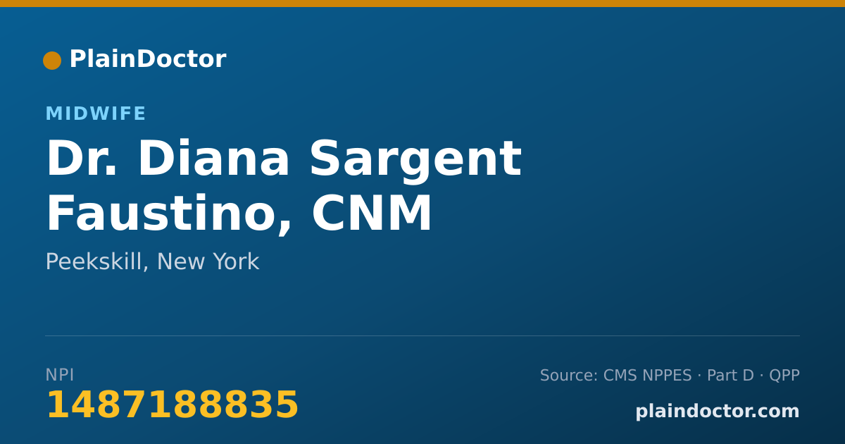 Shareable card for Diana Sargent Faustino, CNM - Midwife, Peekskill, NY
