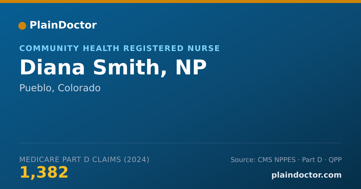Shareable card for Diana Smith, NP - Community Health Registered Nurse, Pueblo, CO