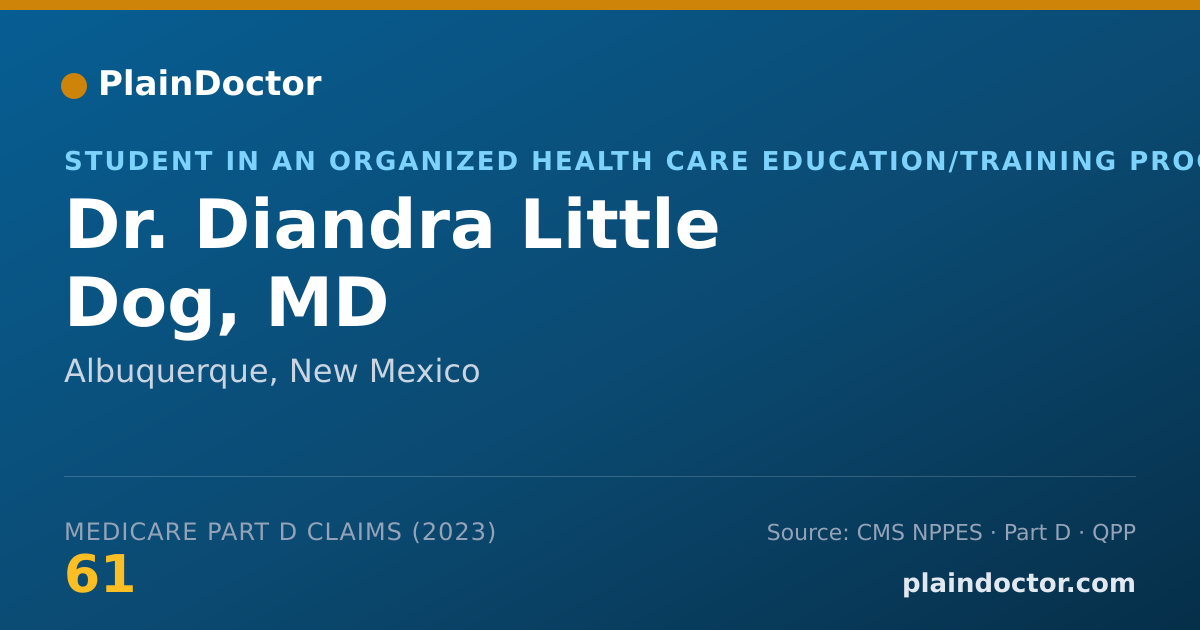 Shareable card for Diandra Little Dog, MD - Student in an Organized Health Care Education/Training Program, Albuquerque, NM
