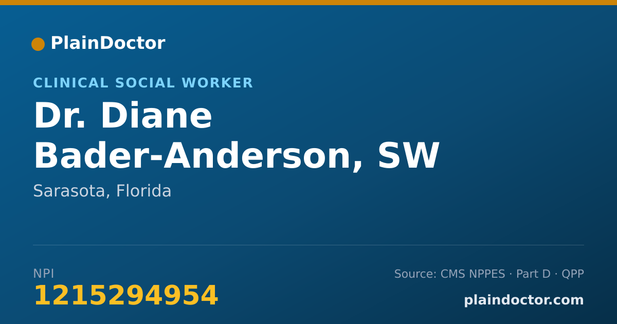 Shareable card for Diane Bader-Anderson, SW - Clinical Social Worker, Sarasota, FL