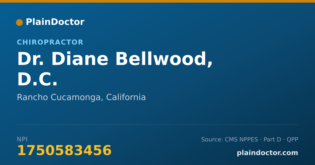 Shareable card for Diane Bellwood, D.C. - Chiropractor, Rancho Cucamonga, CA