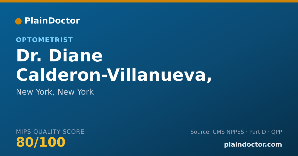 Shareable card for Diane Calderon-Villanueva, O.D. - Optometrist, New York, NY