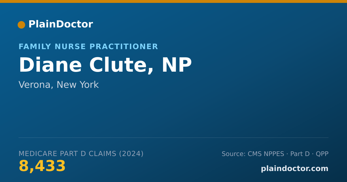 Shareable card for Diane Clute, NP - Family Nurse Practitioner, Verona, NY