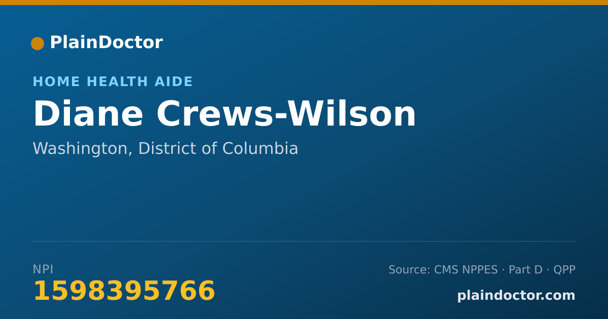 Shareable card for Diane Crews-Wilson - Home Health Aide, Washington, DC