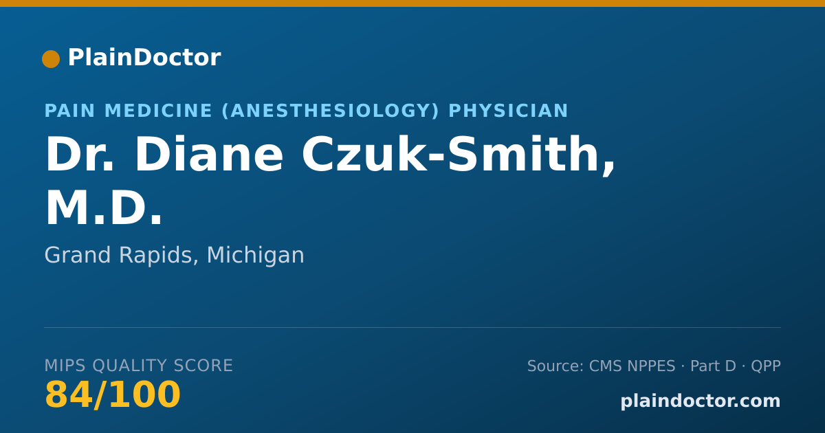 Shareable card for Diane Czuk-Smith, M.D. - Pain Medicine (Anesthesiology) Physician, Grand Rapids, MI