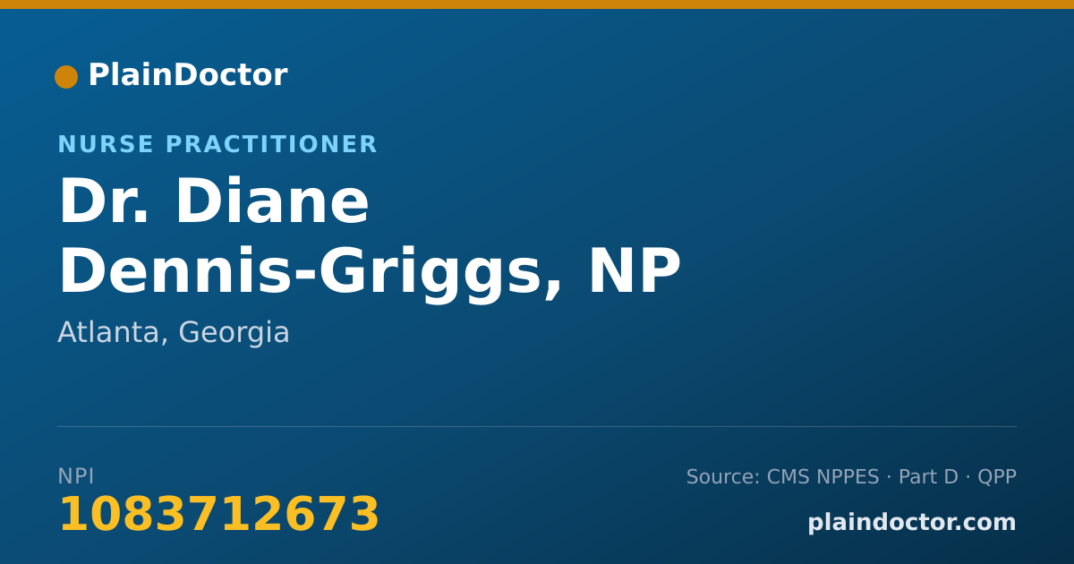 Shareable card for Diane Dennis-Griggs, NP - Nurse Practitioner, Atlanta, GA