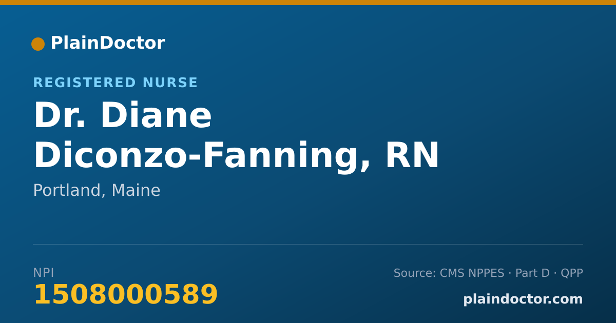 Shareable card for Diane Diconzo-Fanning, RN - Registered Nurse, Portland, ME