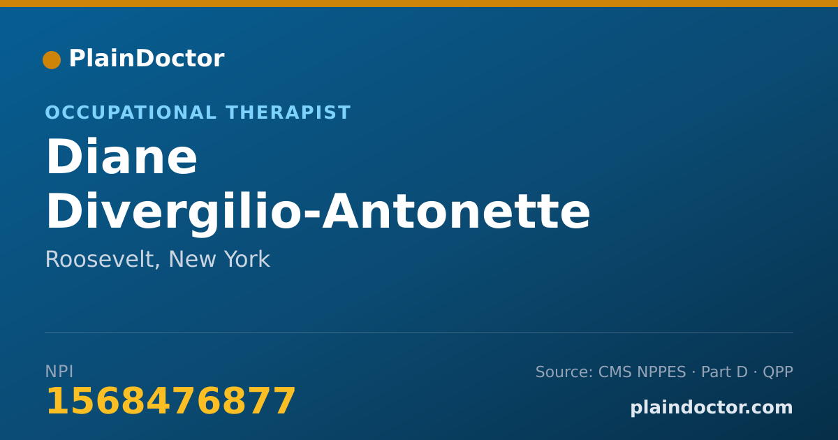 Shareable card for Diane Divergilio-Antonette - Occupational Therapist, Roosevelt, NY