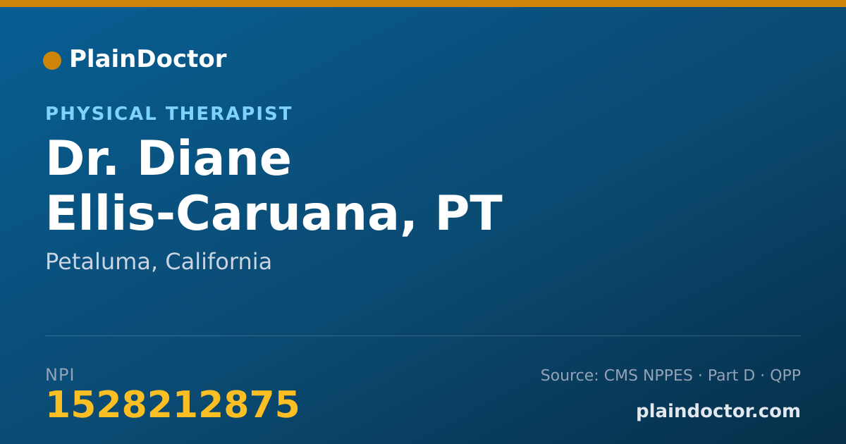Shareable card for Diane Ellis-Caruana, PT - Physical Therapist, Petaluma, CA