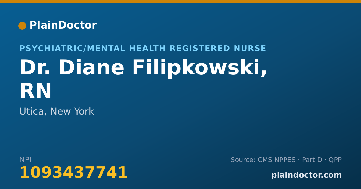 Shareable card for Diane Filipkowski, RN - Psychiatric/Mental Health Registered Nurse, Utica, NY
