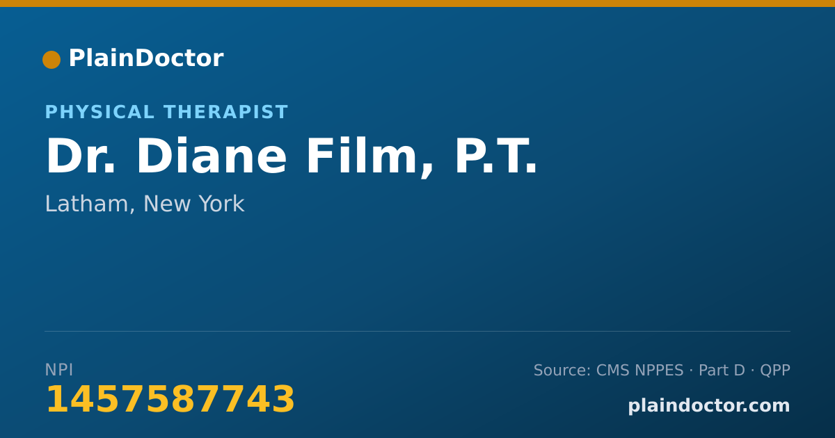 Shareable card for Diane Film, P.T. - Physical Therapist, Latham, NY