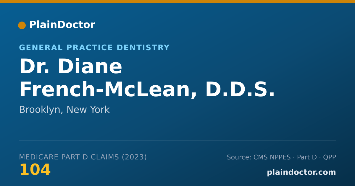 Shareable card for Diane French-McLean, D.D.S. - General Practice Dentistry, Brooklyn, NY