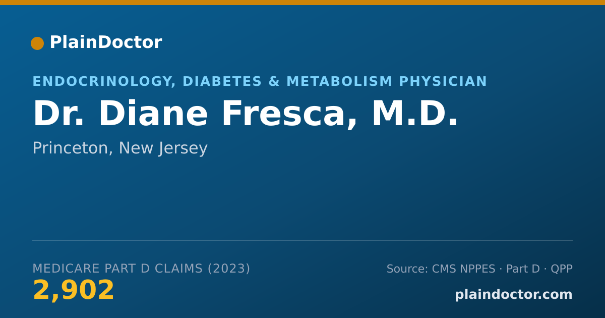 Shareable card for Diane Fresca, M.D. - Endocrinology, Diabetes & Metabolism Physician, Princeton, NJ