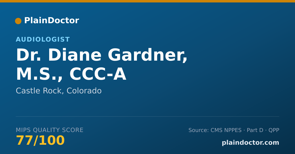 Shareable card for Diane Gardner, M.S., CCC-A - Audiologist, Castle Rock, CO