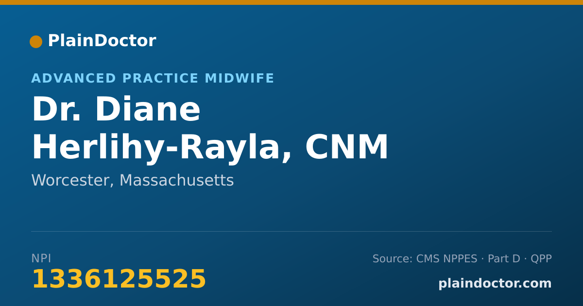 Shareable card for Diane Herlihy-Rayla, CNM - Advanced Practice Midwife, Worcester, MA