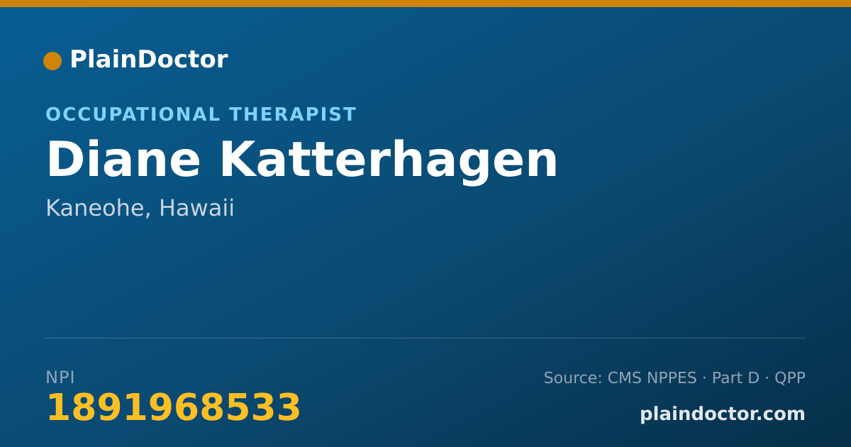 Shareable card for Diane Katterhagen - Occupational Therapist, Kaneohe, HI
