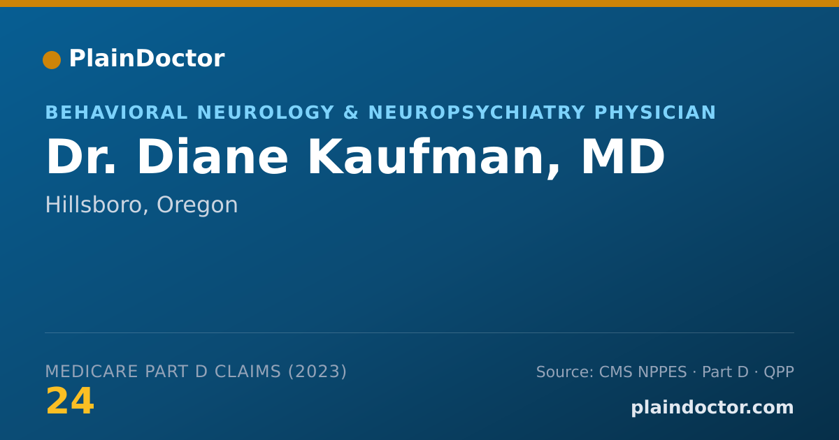 Shareable card for Diane Kaufman, MD - Behavioral Neurology & Neuropsychiatry Physician, Hillsboro, OR