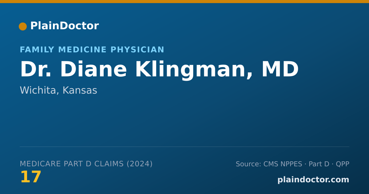 Shareable card for Diane Klingman, MD - Family Medicine Physician, Wichita, KS