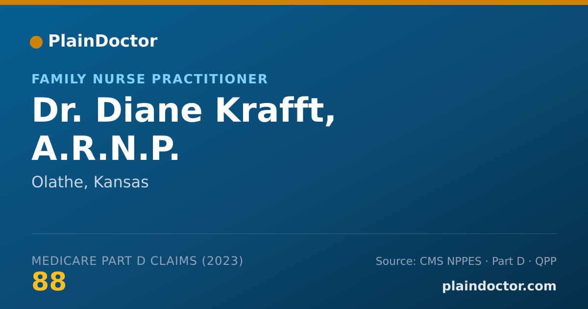 Shareable card for Diane Krafft, A.R.N.P. - Family Nurse Practitioner, Olathe, KS